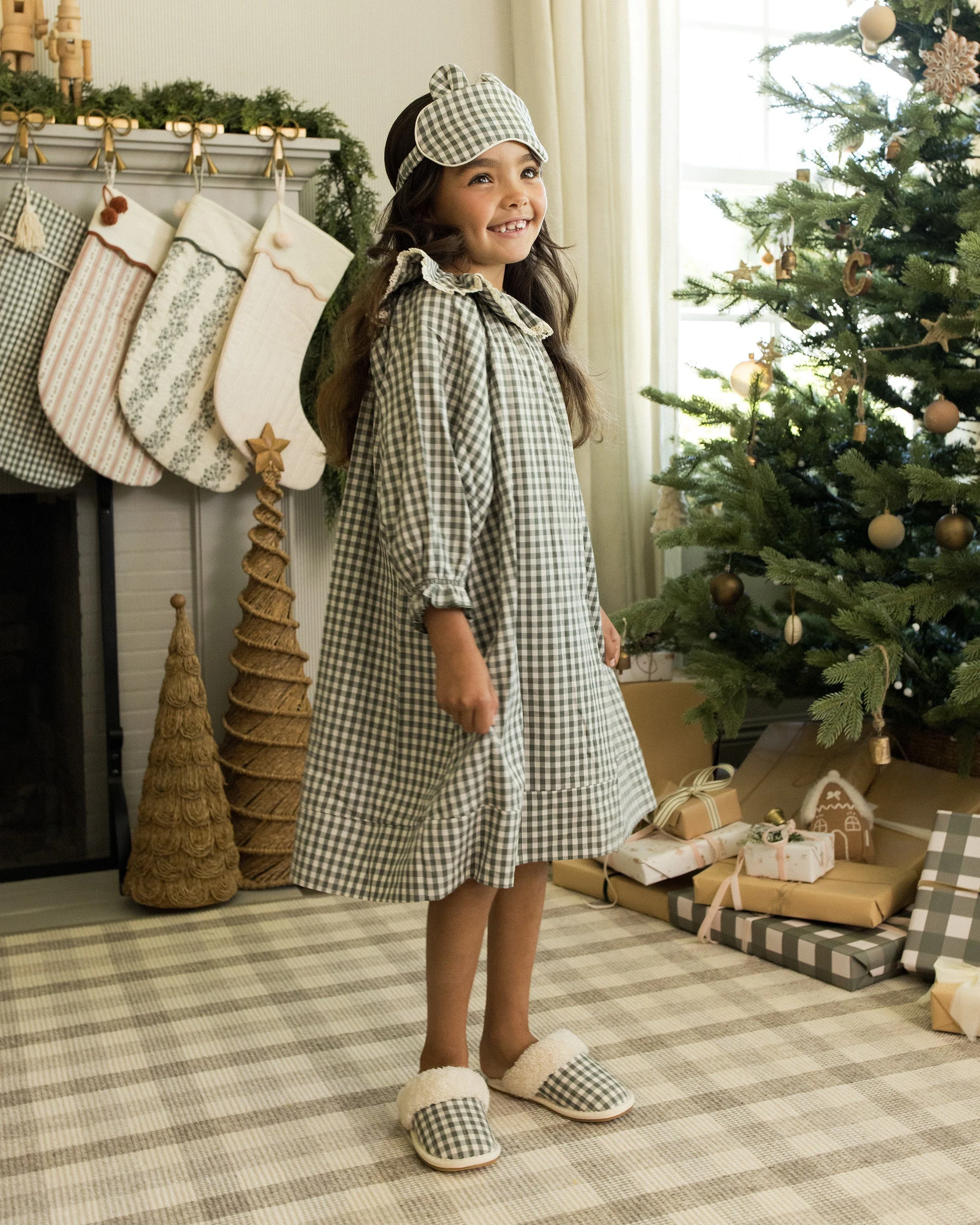 Slippers || Evergreen Gingham - Image 4
