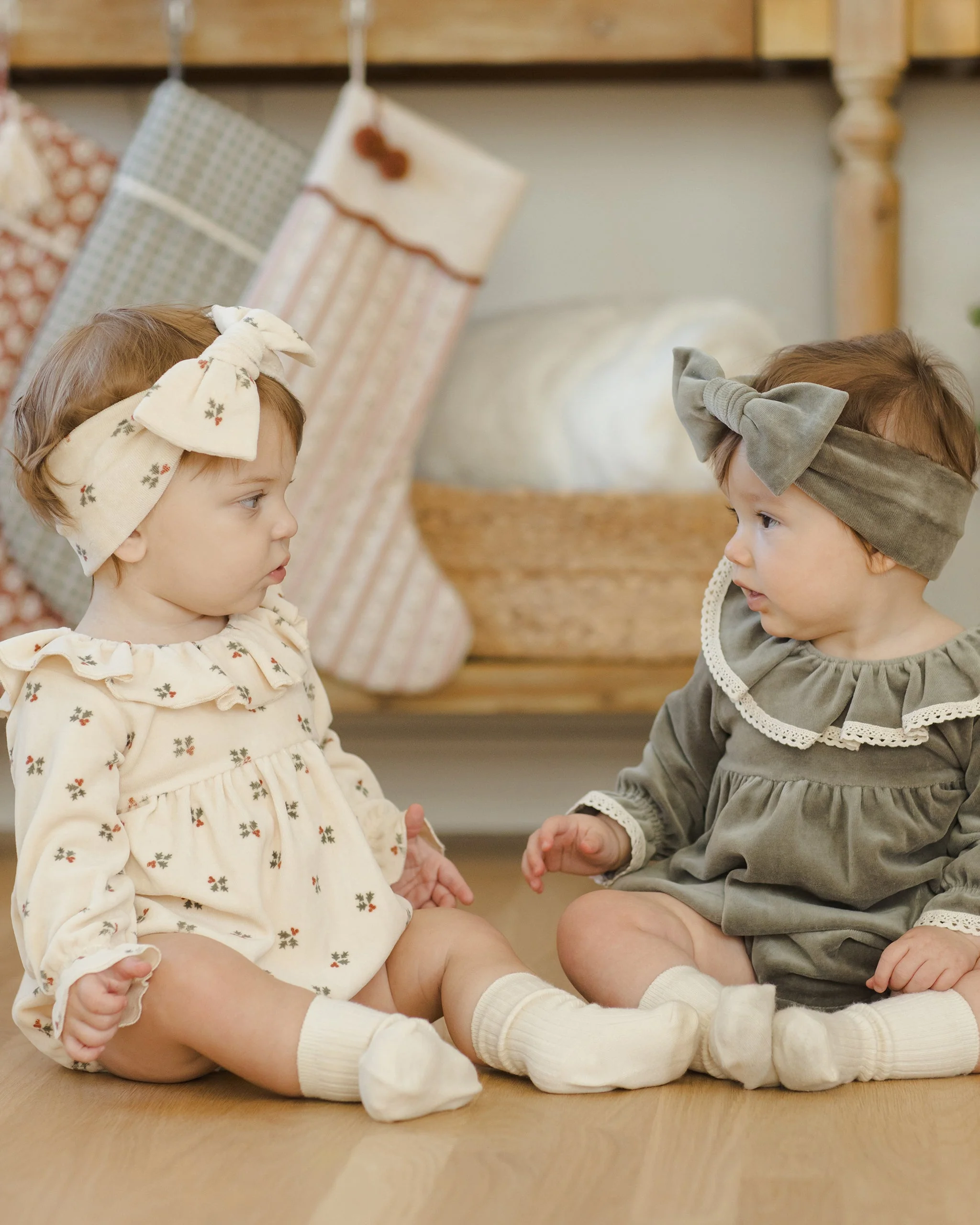 Velour Bow Headband || Holly Berry - Image 5