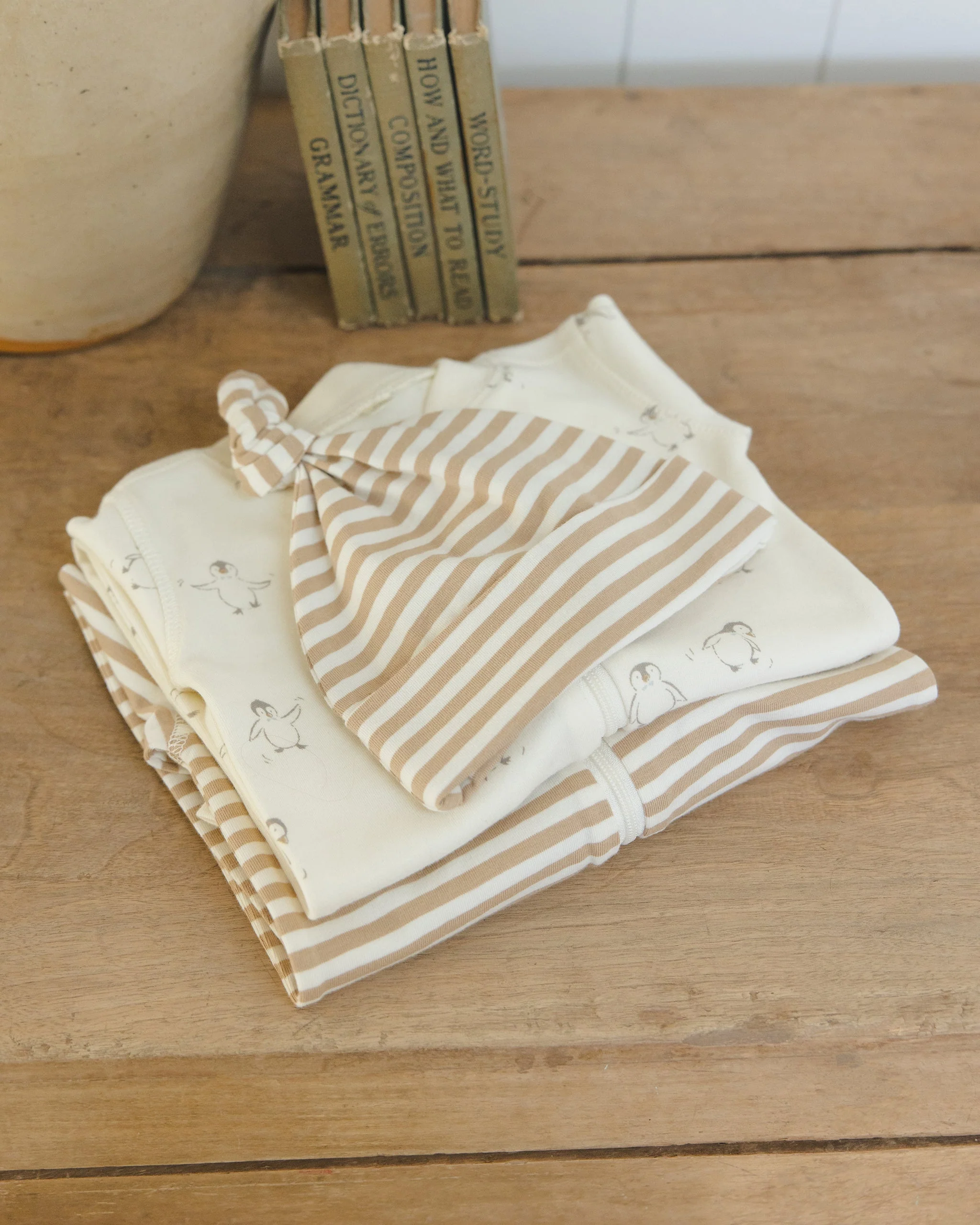 Zip Long Sleeve Sleeper || Gold Stripe - Image 5